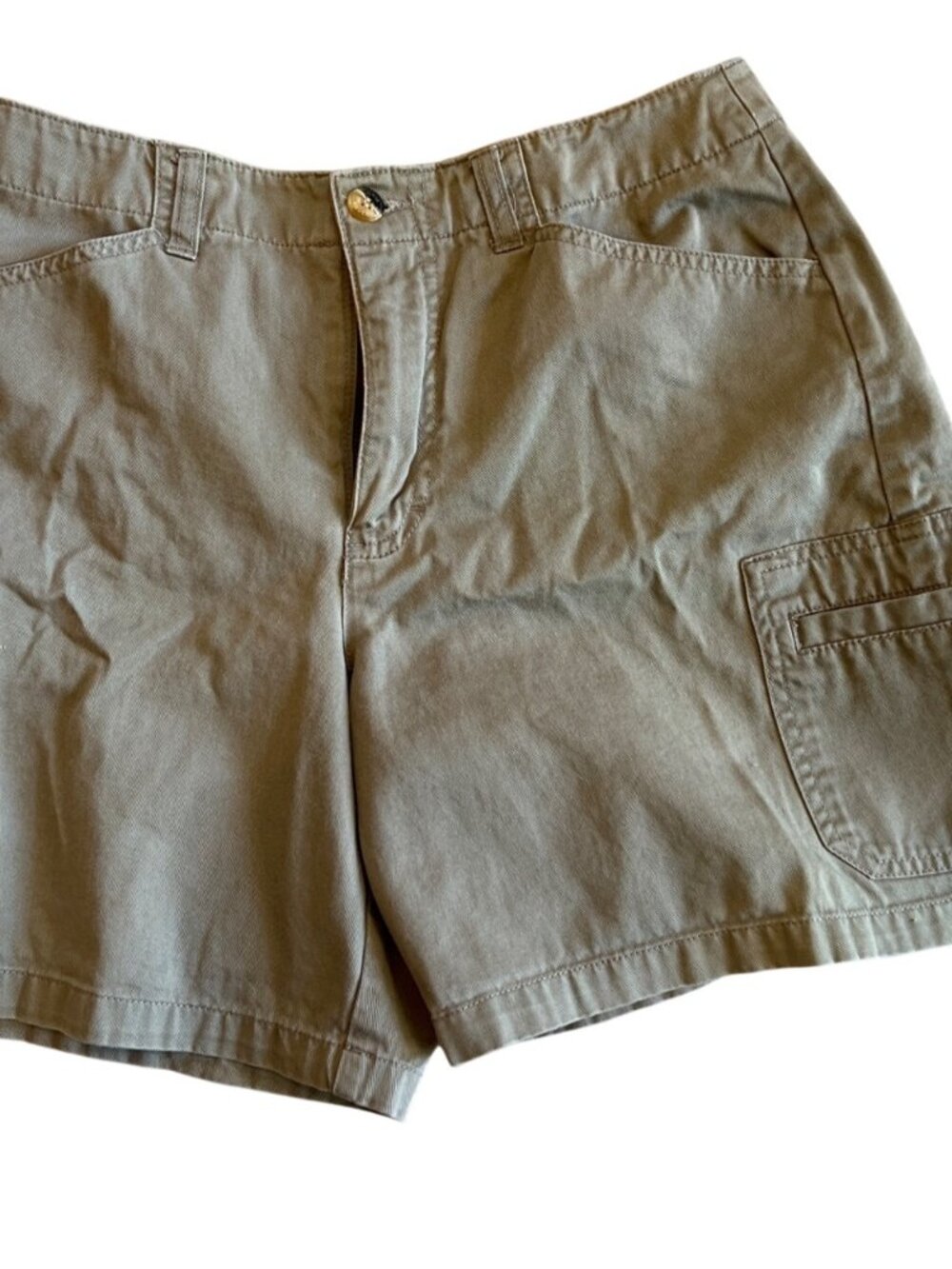 Gloria Vanderbilt khaki green cotton shorts Women 6